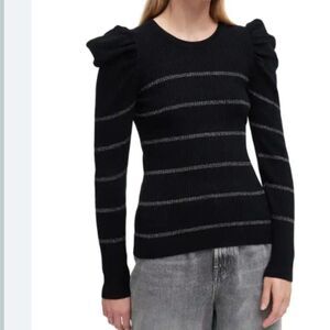NWT Puff Sleeve Rib Sweater 7 For All Mankind (S)